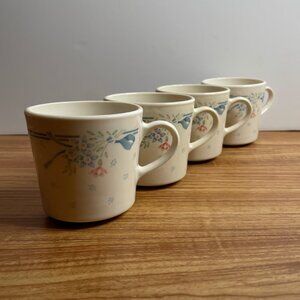 Corelle Symphony Coffee Mugs Cups USA Vintage Corning Ware Set of 4
